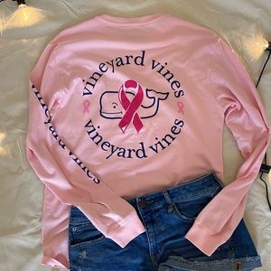 Vineyard vines breast cancer long sleeve T-shirt